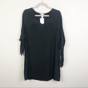 H&M | NEW! 3/4 Length Long Tie Sleeve Black Pullover Dress Women’s Size 10